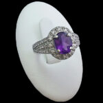 انگشتر نقره زنانه طرح ماتوسا با سنگ آمیتیست