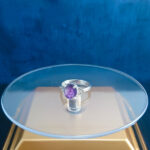 انگشتر نقره زنانه طرح ژیلا با سنگ آمیتیست - Image 3