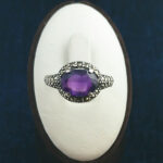 انگشتر نقره زنانه طرح آترین با سنگ آمیتیست - Image 3