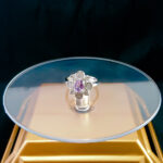 انگشتر نقره زنانه طرح پادینا با سنگ آمیتیست - Image 3