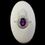 انگشتر نقره زنانه طرح پرمون با سنگ آمیتیست - Image 4