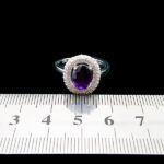 انگشتر نقره زنانه طرح پرمون با سنگ آمیتیست - Image 3