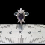 انگشتر نقره زنانه طرح پروا با سنگ آمیتیست - Image 2