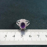 انگشتر نقره زنانه طرح پریماه با سنگ آمیتیست اصلی - Image 2