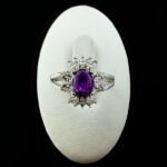 انگشتر نقره زنانه طرح پریماه با سنگ آمیتیست اصلی - Image 3