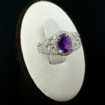 انگشتر نقره زنانه طرح پندار با سنگ آمیتیست اصلی