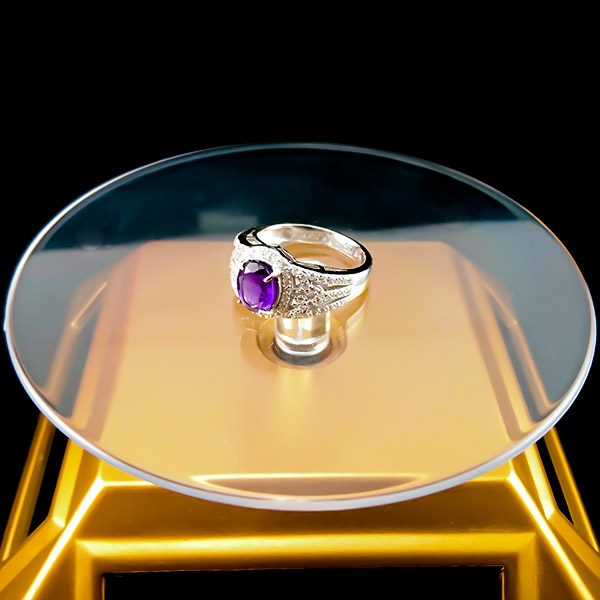 انگشتر نقره زنانه طرح پندار با سنگ آمیتیست اصلی - Image 3