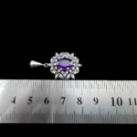 گردنبند نقره زنانه طرح آسنا با سنگ آمیتیست - Image 3