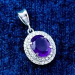 گردنبند نقره زنانه طرح امیرا با سنگ آمیتیست - Image 2