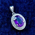 گردنبند نقره زنانه طرح امانه با سنگ آمیتیست اصل - Image 4