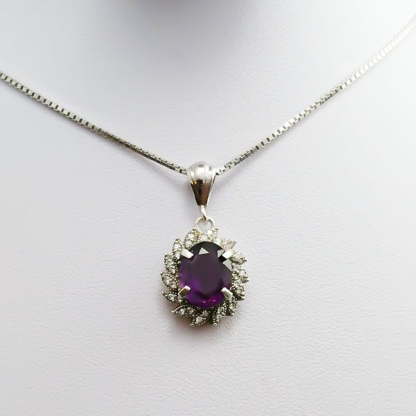 انواع گردنبند آمیتیست دخترانه فانتزی