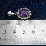 گردنبند نقره زنانه طرح ایرانا با سنگ آمیتیست اصل - Image 3