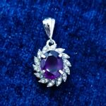 گردنبند نقره زنانه طرح ایرانا با سنگ آمیتیست اصل - Image 4