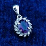 گردنبند نقره زنانه طرح ایرانا با سنگ آمیتیست اصل - Image 5