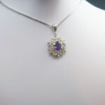 گردنبند آمیتیست نقره زنانه طرح آیه - Image 5