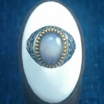 انگشتر نقره مردانه طرح یا ضامن آهو با سنگ عقیق سلیمانی - Image 5