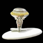 انگشتر نقره مردانه طرح ویژه ۱ با سنگ عقیق سلیمانی (باباقوری) - Image 3