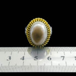 انگشتر نقره مردانه طرح ویژه ۱ با سنگ عقیق سلیمانی (باباقوری) - Image 2