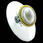 انگشتر نقره مردانه طرح ویژه ۱ با سنگ عقیق سلیمانی (باباقوری)