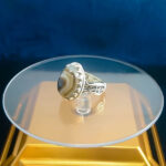 انگشتر نقره مردانه طرح پاسارگاد با سنگ عقیق سلیمانی - Image 4