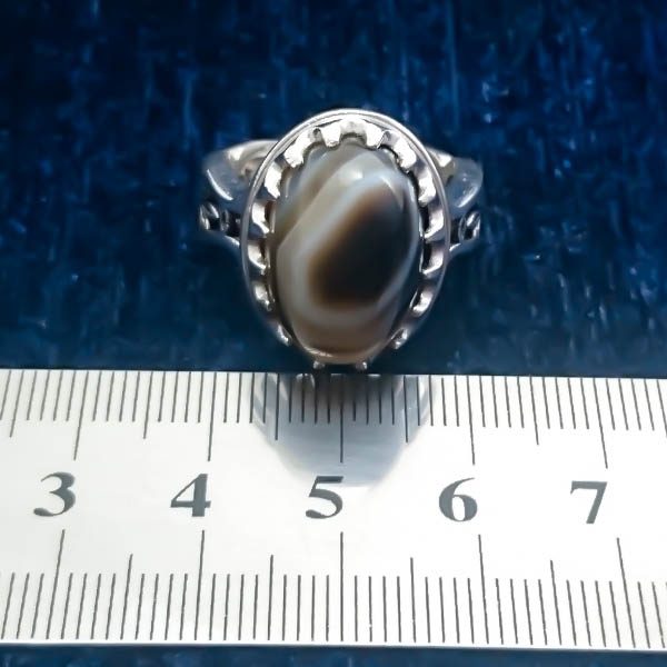 انگشتر نقره مردانه طرح پاسارگاد با سنگ عقیق سلیمانی - Image 5