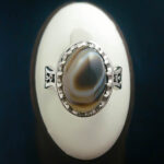 انگشتر نقره مردانه طرح پاسارگاد با سنگ عقیق سلیمانی - Image 6