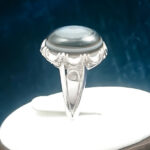 انگشتر نقره مردانه طرح هادی با سنگ عقیق سلیمانی (باباقوری) - Image 2