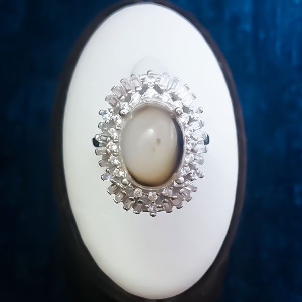 انگشتر نقره زنانه طرح فاخر طوبی با سنگ عقیق سلیمانی - Image 2