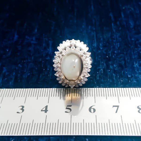 انگشتر نقره زنانه طرح فاخر طوبی با سنگ عقیق سلیمانی - Image 3