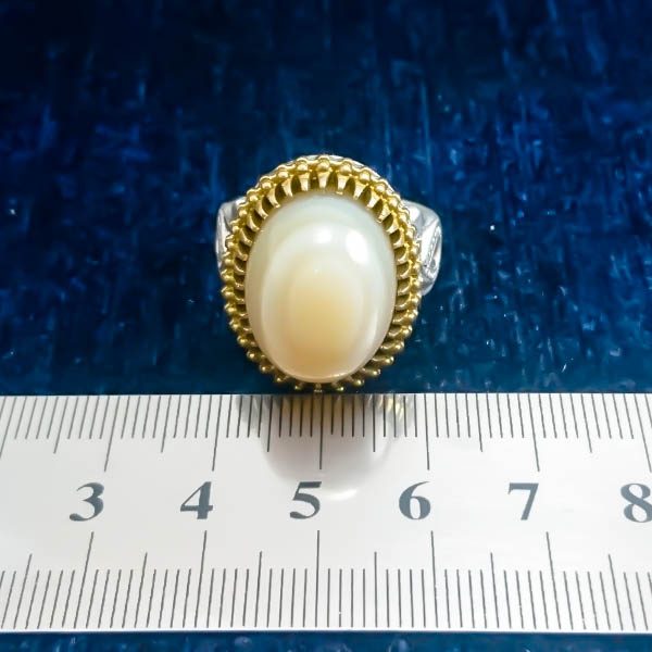 انگشتر نقره مردانه طرح ویژه۲ با سنگ عقیق سلیمانی (باباقوری) - Image 6