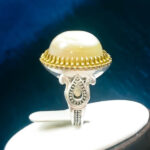 انگشتر نقره مردانه طرح ویژه۲ با سنگ عقیق سلیمانی (باباقوری) - Image 2