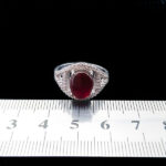 انگشتر نقره زنانه طرح تامیلا با سنگ عقیق یمنی سرخ - Image 3