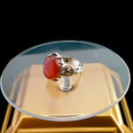 انگشتر نقره مردانه طرح بهنود سنگ عقیق سرخ - Image 4