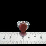 انگشتر نقره مردانه طرح بهنود سنگ عقیق سرخ - Image 5