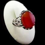 انگشتر نقره مردانه طرح بهنود سنگ عقیق سرخ