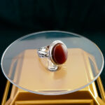 انگشتر نقره مردانه طرح باراد سنگ عقیق یمنی سرخ - Image 4