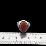 انگشتر نقره مردانه طرح باراد سنگ عقیق یمنی سرخ - Image 5