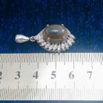 گردنبند نقره زنانه طرح طناز با سنگ عقیق سلیمانی - Image 2