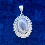 گردنبند نقره زنانه طرح ستایش با سنگ عقیق سلیمانی - Image 2