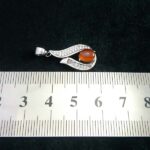 گردنبند نقره زنانه طرح تیدا با سنگ عقیق سرخ یمنی اصل - Image 4