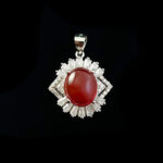 گردنبند نقره زنانه طرح تیسا با سنگ عقیق سرخ یمنی اصل - Image 5