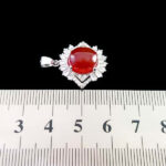 گردنبند نقره زنانه طرح تیسا با سنگ عقیق سرخ یمنی اصل - Image 4