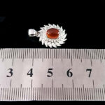 گردنبند نقره زنانه طرح ثمینا با سنگ عقیق سرخ یمنی اصل - Image 3