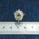 انگشتر نقره زنانه طرح الیسا با سنگ زبرجد الماس تراش - Image 2