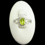 انگشتر زبرجد الماس تراش نقره زنانه طرح آناشید - Image 2