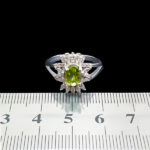 انگشتر زبرجد الماس تراش نقره زنانه طرح آناشید - Image 3