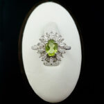 انگشتر نقره زنانه طرح رایا با سنگ زبرجد الماس تراش - Image 3