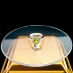 انگشتر زبرجد الماس تراش نقره زنانه طرح رایان - Image 2