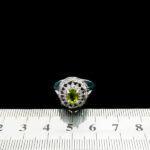 انگشتر زبرجد الماس تراش نقره زنانه طرح ساتیا - Image 2