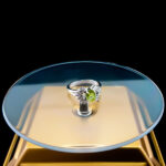 انگشتر زبرجد الماس تراش نقره زنانه طرح سارگل - Image 3